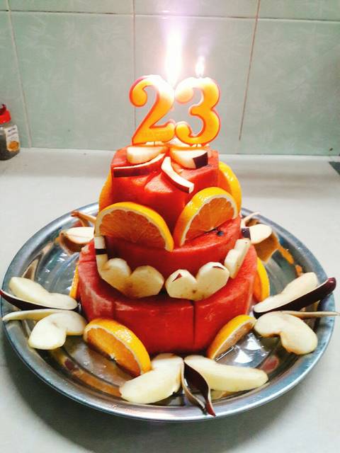 sinh nhật, tháp, trái cây, tháp trái cây sinh nhật