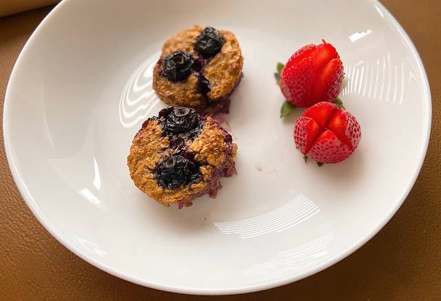 ăn dặm, baked blueberry oatmeal, baked blueberry oatmeal – ăn dặm