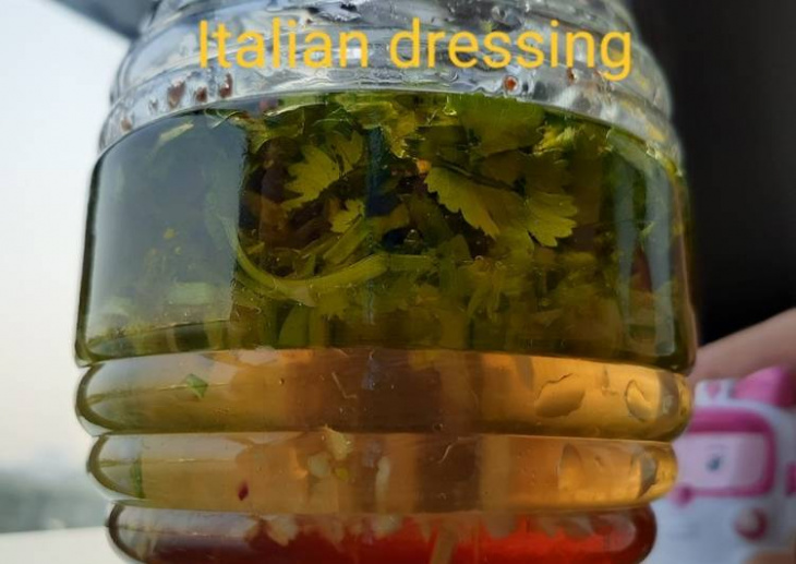 dấm, italian dressing, salad dầu giấm, salad trộn, salad trộn dấm dầu ô liu, sốt dầu giấm, salad dầu giấm italian dressing