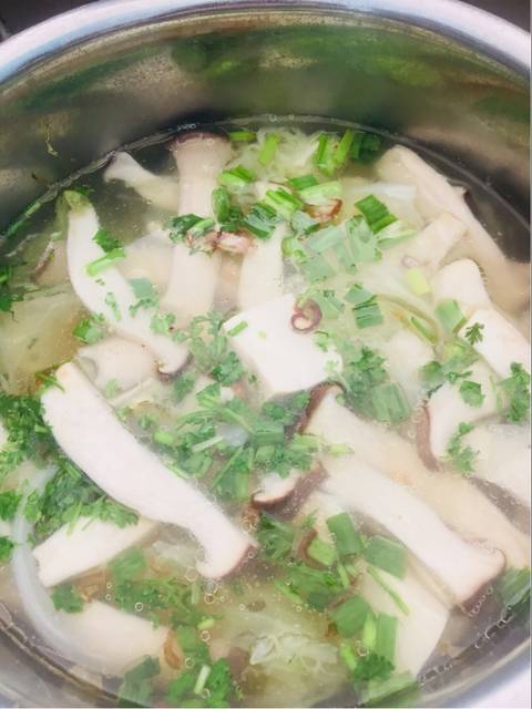 canh, canh chay, canh nấm chay, chay, món canh nấm đùi gà, nấm đùi gà, canh nấm đùi gà chay