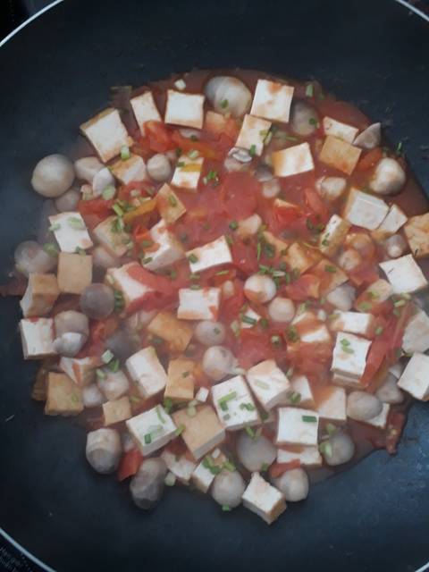 bepvang, cà chua, đường, món chay, tằm, tầng, thịt, món chay thịt đường tăng tắm cà chua