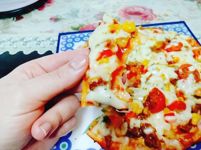 kim chi, mozzarella, ngon, pizza, pizza thịt bò, thịt bò, thơm ngon, pizza kim chi thịt bò thơm ngon