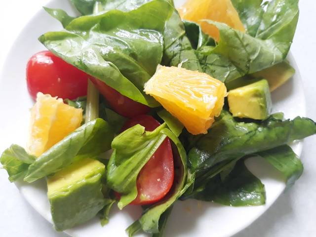 bó xôi salad trộn, salad rau bina trái cây, salad rau bina trái cây
