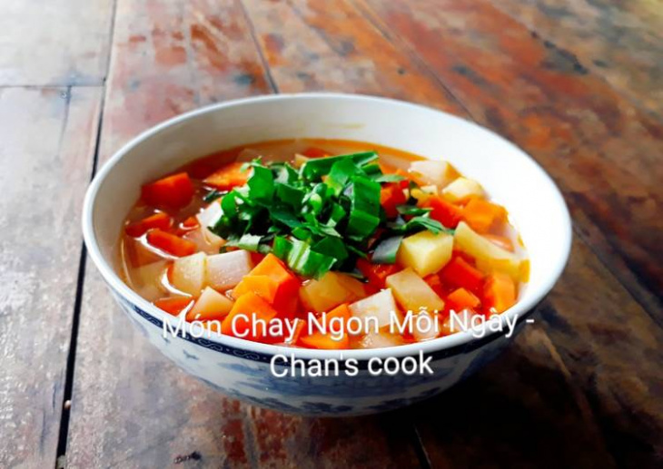 canh, chay, củ, canh củ chay