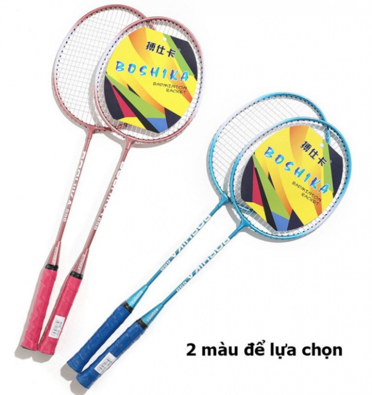 boshika, vợt cầu lông, cặp 2 vợt cầu lông hợp kim nhôm boshika