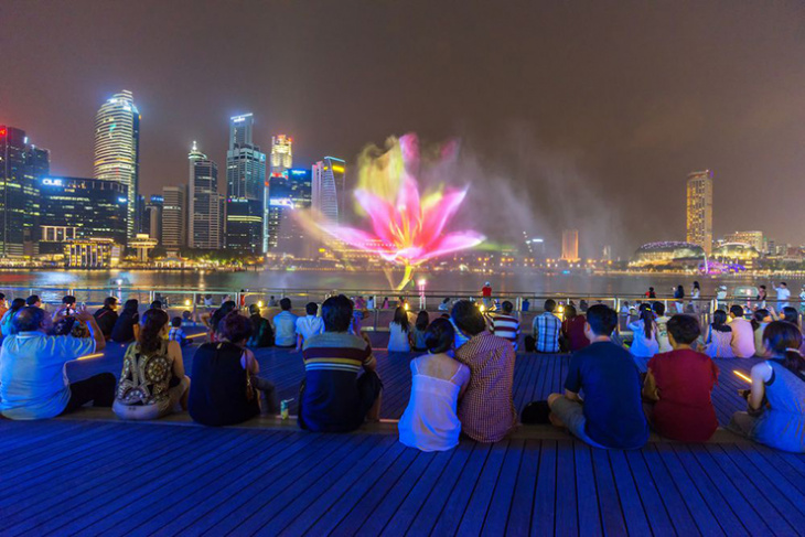 singapore, du lịch singapore, du lịch nước ngoài, du lịch đông nam á, cẩm nang du lịch, khám phá, kinh nghiệm đi xem show nhạc nước marina bay sands