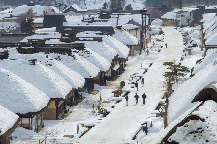 làng ouchijuku, khám phá, làng cổ ouchijuku phủ tuyết đẹp tựa cổ tích