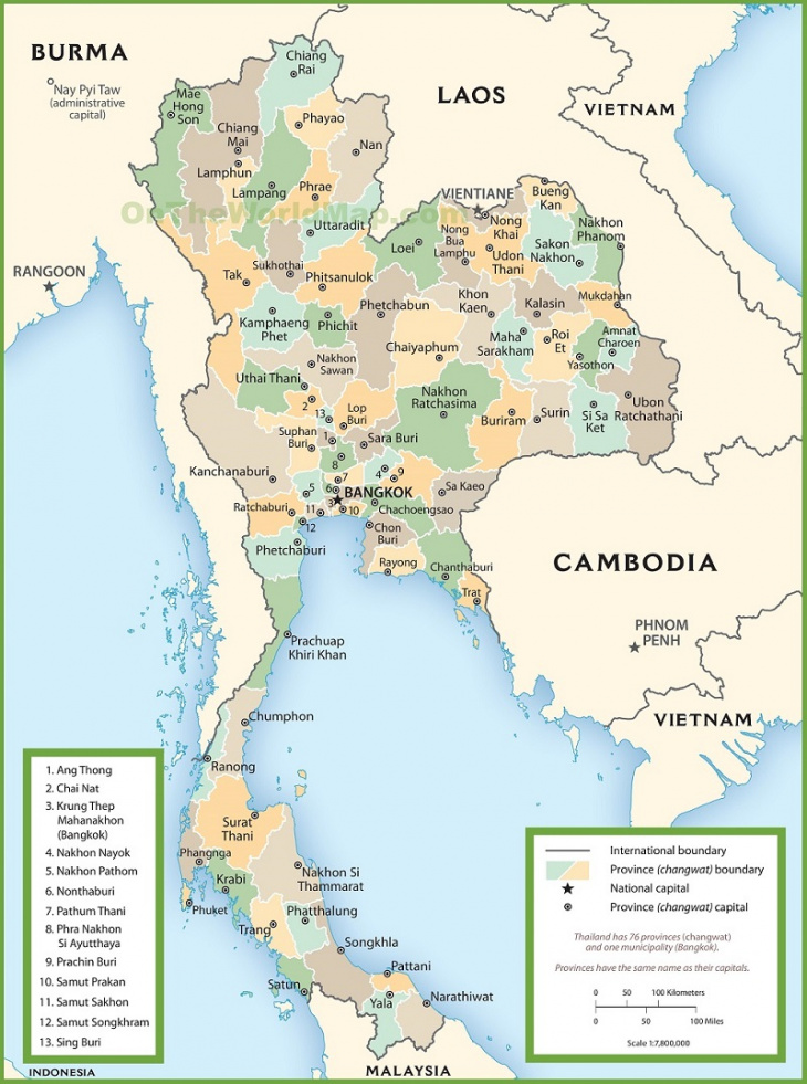 Bản đồ du lịch Thái Lan đầy đủ và chi tiết nhất