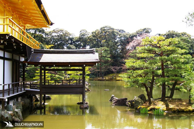 ngôi chùa ở nhật bản, chùa vàng kinkakuji, choáng ngợp ngôi chùa được dát bằng vàng thật ở nhật bản