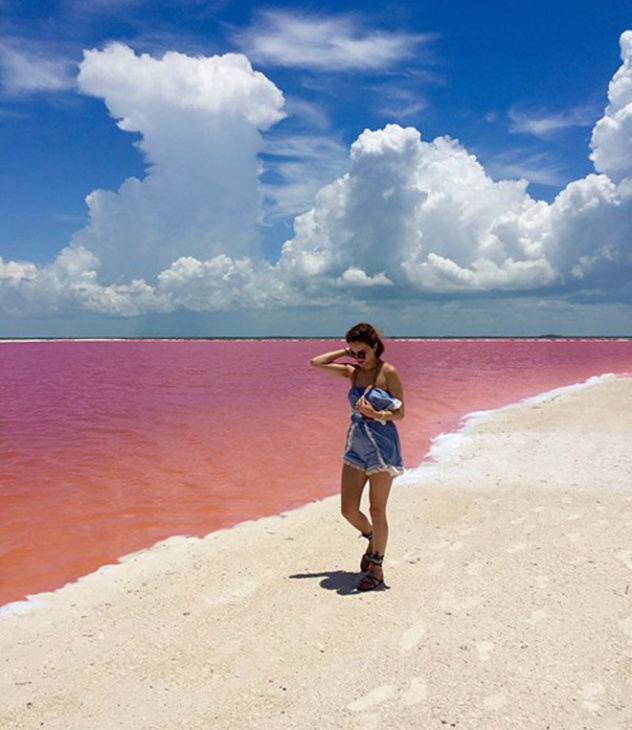 Vẻ đẹp siêu thực của hồ nước hồng có 