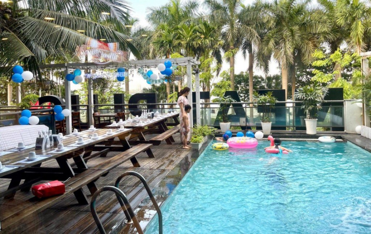 khám phá, trải nghiệm, “bỏ túi” nhà hàng có bể bơi riêng tư giải nhiệt mùa hè oi bức