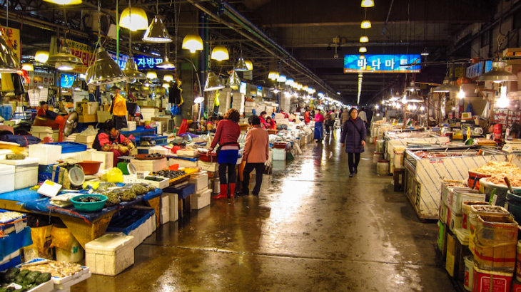 khám phá, trải nghiệm, ăn king crab ở noryangjin – chợ hải sản lớn nhất seoul