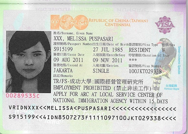 Bí quyết xin visa du lịch Đài Loan tự túc