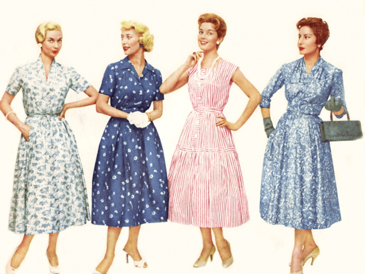 thời trang, thời trang thập niên 50: bối cảnh, đặc trưng làm nên “biểu tượng” một thời