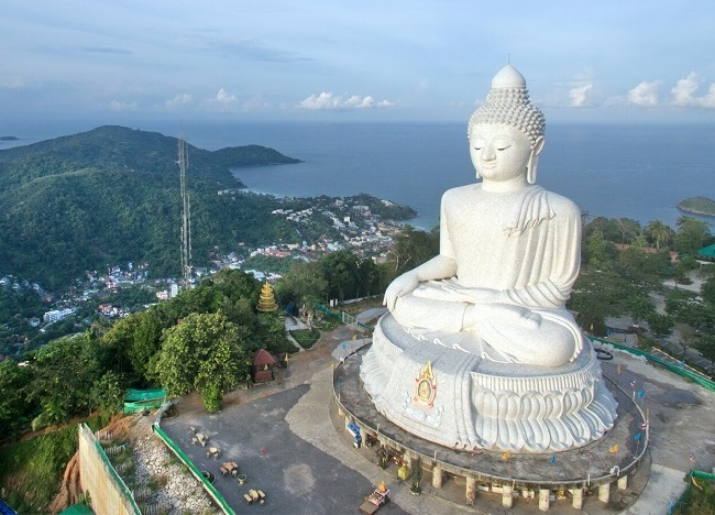 du lịch thái lan, du lịch phuket thái lan, thăm quan tượng phật lớn big buddha ở phuket thái lan