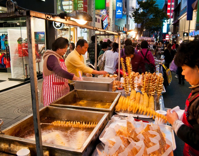 du lịch hàn quốc, ẩm thực hàn quốc, thưởng thức những món ăn đường phố của seoul hàn quốc