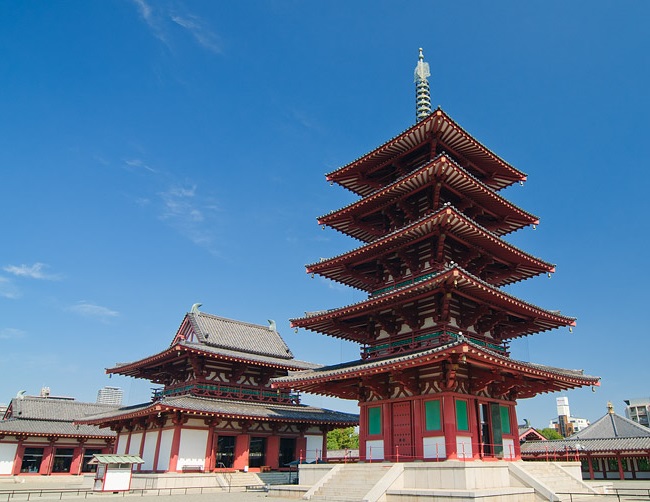 du lịch nhật bản, du lịch osaka, chùa shitenno-gi, chùa shitenno-ji – ngôi chùa có bề dày lịch sử ở osaka nhật bản