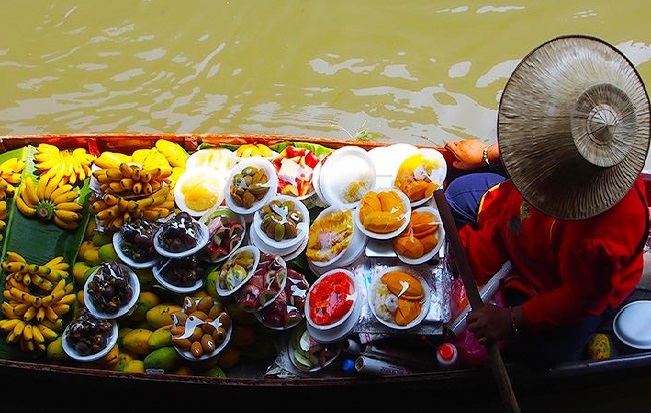 du lịch thái lan, du lịch bangkok thái lan, chợ nổi damnoen saduak, ghé thăm khu chợ nổi damnoen saduak thú vị ở bangkok thái lan