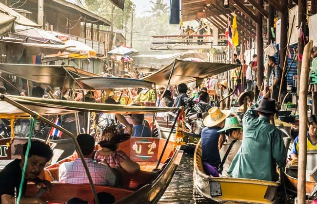 du lịch thái lan 2018, du lịch bangkok thái lan, chợ nổi thái lan, các chợ nổi thú vị nhất bangkok thái lan