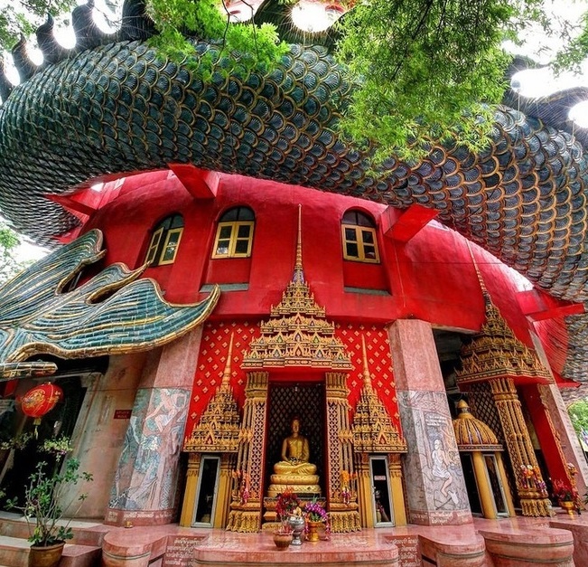 cẩm nang du lịch, đền wat sampran, ghé thăm đền rồng uốn lượn wat sampran – biểu tượng văn hóa thái