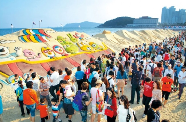 du lịch hàn quốc, du lịch busan hàn quốc, lễ hội cát haeundae, đến với lễ hội cát haeundae của hàn quốc