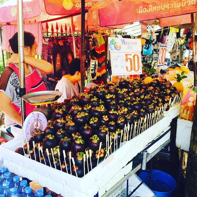 du lịch thái lan 2018, du lịch bangkok, mê tít khu chợ ẩm thực ngon bổ rẻ ở bangkok thái lan