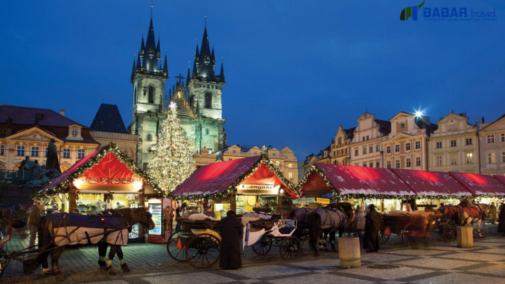 Giáng sinh tại Praha là điểm nổi bật nhất trong Tour Châu Âu 6 nước 12 ngày: Pháp – Đức – Áo – Slovakia – Hungary – Séc