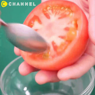 Cà chua nhồi 3 lớp cùng sốt teriyaki
