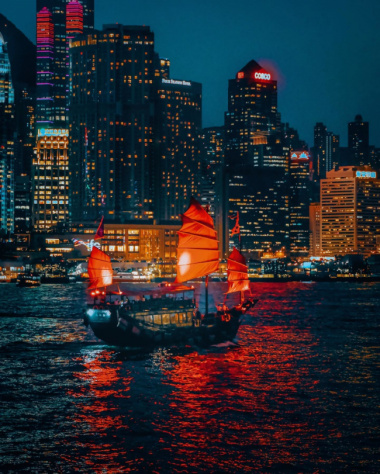 Vi vu Hong Kong về đêm bức tranh tuyệt đẹp