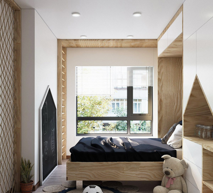 , kiến trúc, thiết kế nội thất hiện đại, tươi vui cho căn hộ 3 phòng ngủ