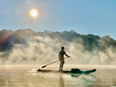 Mê mẩn nét sương mai huyền ảo tại hồ Tuyền Lâm