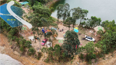 Review các bãi cắm trại tại hồ Đồng Đò - Hà Nội