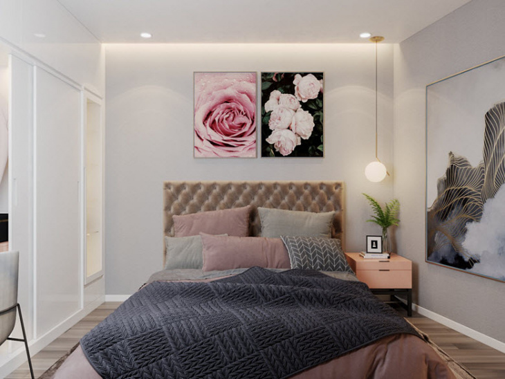 , nội thất, đẹp mê nội thất căn hộ 80m2 với sắc hồng phối kết tinh tế