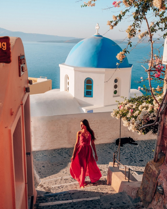 hoa giấy ở santorini, khám phá, trải nghiệm, những địa điểm chụp ảnh hoa giấy ở santorini đẹp siêu thực