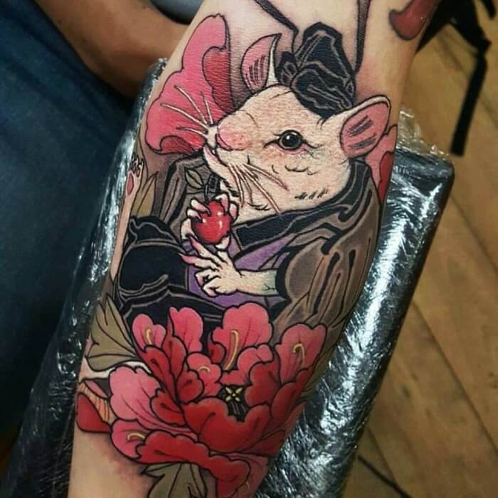 Chuột Tattoo  Cô gái xăm mực Hình xăm Hình xăm 3d