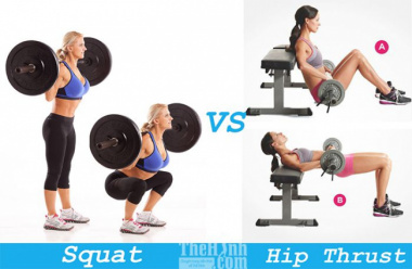 Squat và Hip Thrust – Cách tăng vòng 3 tự nhiên nào nhanh nhất