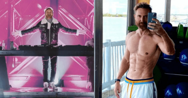 Dj David Guetta khoe cơ thể 6 múi “căng đét”ở tuổi 53