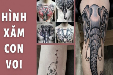 Ý nghĩa hình xăm voi thần Thái Lan, Mẫu tattoo con voi đẹp