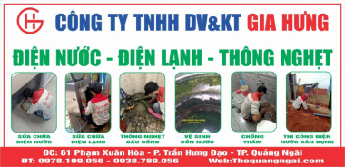 Top 5  Dịch vụ sửa chữa điện nước uy tín nhất tỉnh Quảng Ngãi