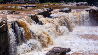 Unspoiled waterfall between Vietnam – Laos border