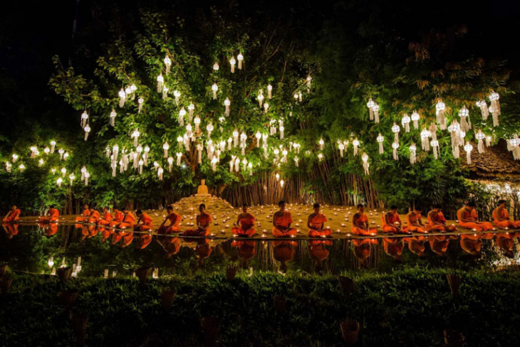 du lịch, thái lan, lễ hội thả đèn trời yi peng tại chiang mai