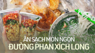 What dishes are worth trying at the famous Phan Xich Long food court in Ho Chi Minh City?