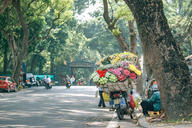 khám phá, trải nghiệm, những gánh hoa chở cả mùa thu hà nội