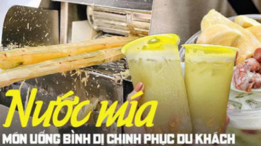 In addition to popular dishes, international tourists also enjoy the unique machine-pressed sugarcane juice in Vietnam