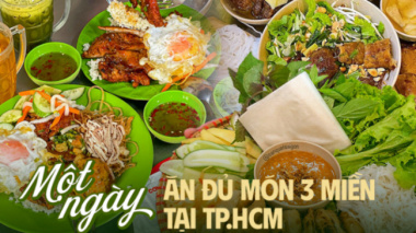 You don’t have to go far, just walking around Ho Chi Minh City, you can “eat down” famous dishes in 3 regions.