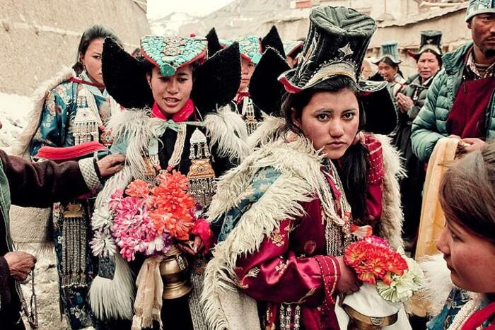 khám phá, trải nghiệm, tìm hiểu văn hóa trang phục người ladakh ấn độ