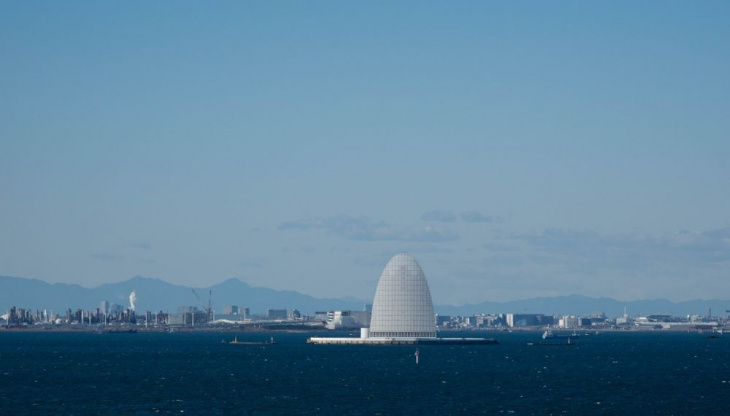 nhật bản, tháp gió, tour nhat ban gia re, vé máy bay, điểm đến tokyo, kỳ lạ tòa tháp gió nổi giữa vịnh tokyo, nhật bản