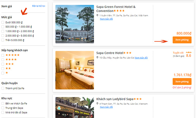 đặt phòng khách sạn sapa, khách sạn sapa giá rẻ, cách đặt phòng khách sạn ở sapa