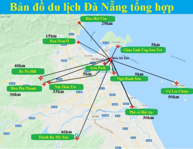 Bản đồ du lịch Đà Nẵng 2023 tổng hợp CỰC CHI TIẾT