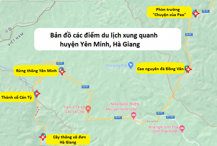 Du lịch Hà Giang, bản đồ du lịch Hà Giang 2023 tổng hợp những điểm du lịch hot